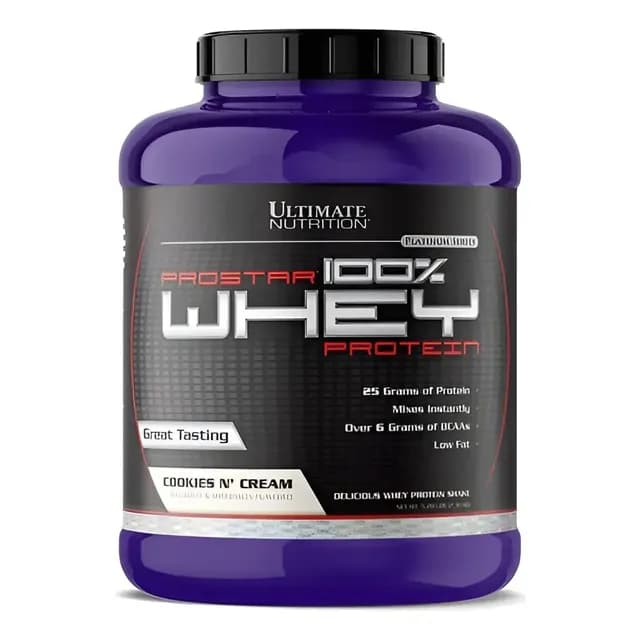 Proteina Ultimate Nutrition Prostar Whey de Cookies and Cream de 2.39 kg