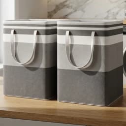 Cestos Para Ropa Sucia 75 Litros Pack 2 Unidades Gris