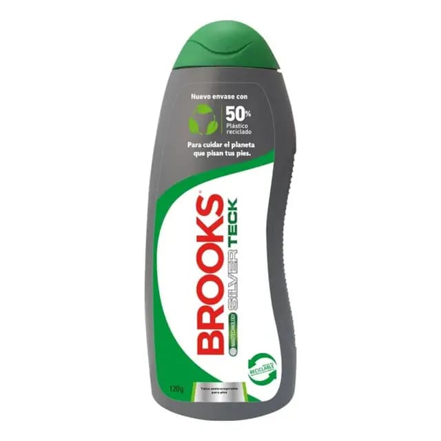 Brooks Talco Desodorante Para Pies Silverteck 120g