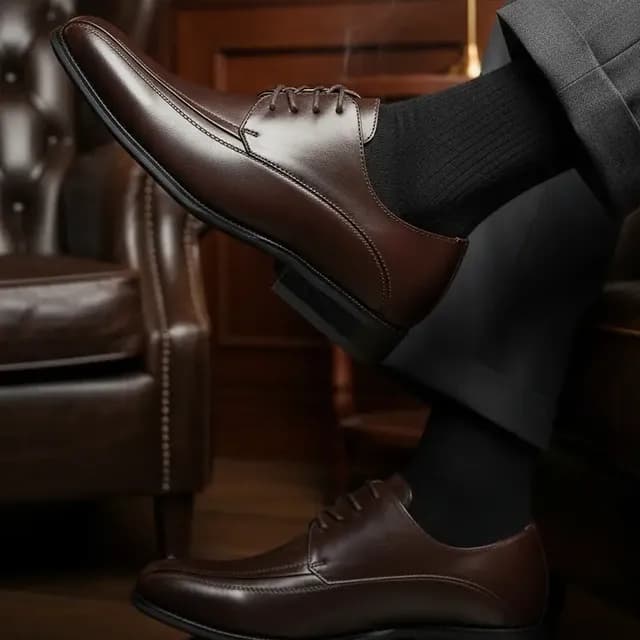 Zapato Formal De Vestir Con Cordon  Adolecentes  3216 Cafe