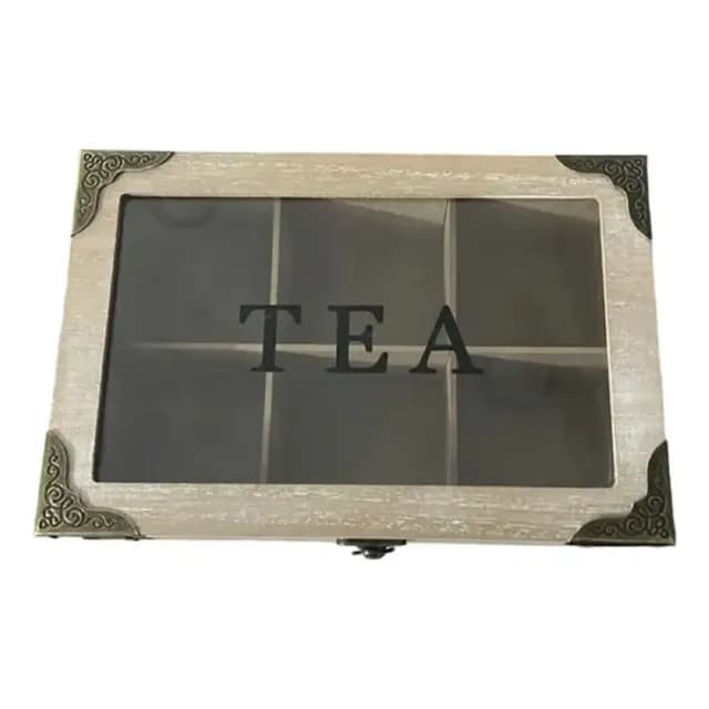 Caja Para Almacenar Bolsas De Te 6 Compartimientos