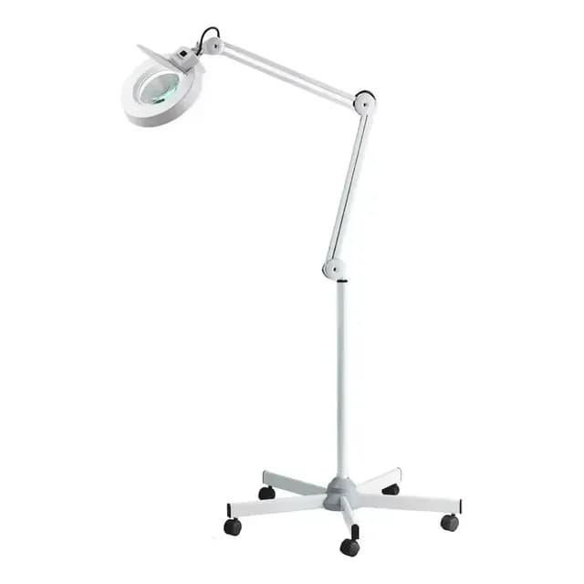 Lampara Lupa Con Luz Led Pedestal Rueda Cosmetologia