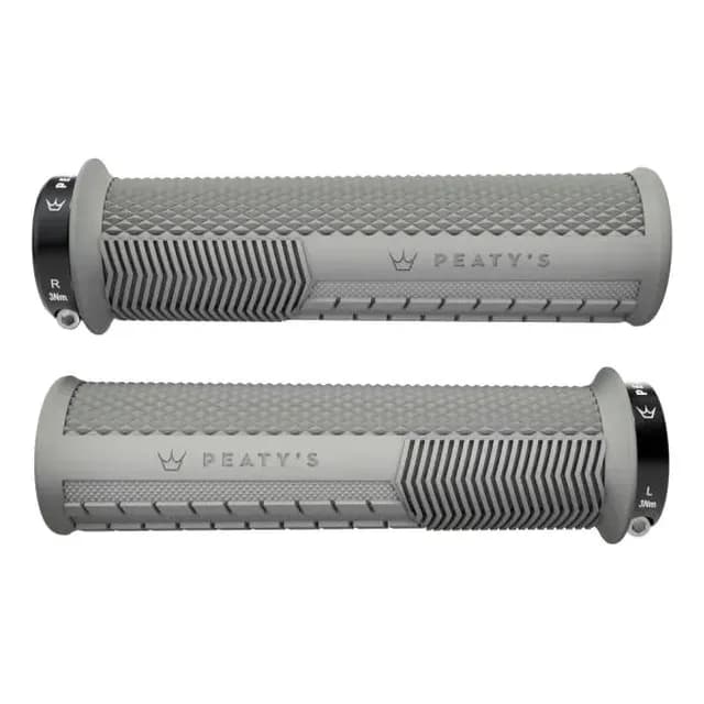Punos Bicicleta Knurl Grueso Gris Peatys