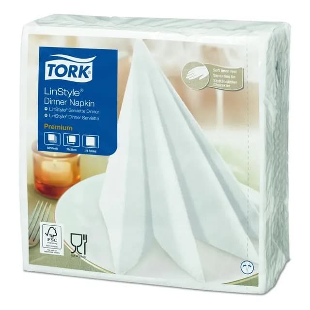 Servilleta Tork Linstyle Premium Hoja Simple 39x39 Cm - 50 U