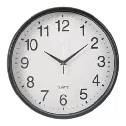 Reloj De Pared Silencioso Grandes Numeros 30cm Sala Cocina Negro