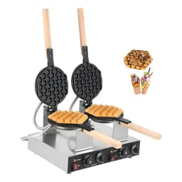Waflera Doble Wuafleras Wafleras Con Formas Waffles Burbuja Maquina Para Hacer Waffles Maquina De Waffles Guaflera Electrica Antiadherente Wuaffle Burbuja Maquina comercial de wafles PASTELERIUSCL