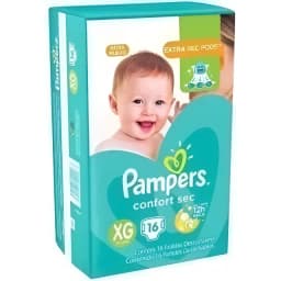 Panal Pampers Confort Sec Xg 16 Unidades / Superstore