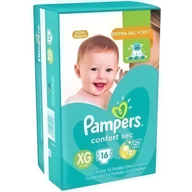 Panal Pampers Confort Sec Xg 16 Unidades / Superstore