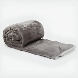 Manta Sherpa Polar Franela Gris King / Frazada Gris Relan