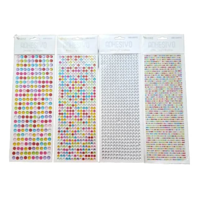 Gemas Stickers Faciales Autoadhesivas Pack  4 Unidades