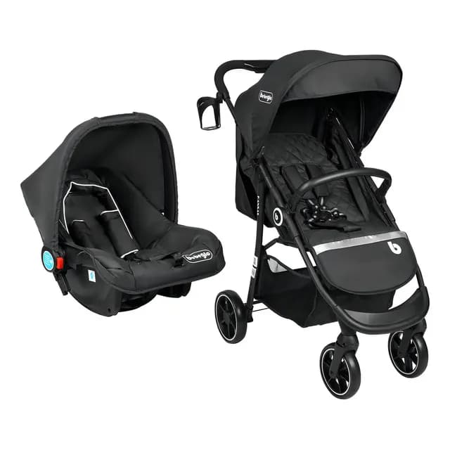 Coche Travel System Kansas Gris Bebeglo Color Negro Estructura Negro