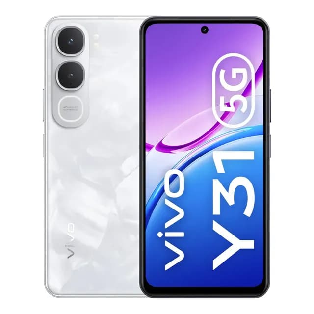 Celular VIVO Y31 5G 6+256GB Blanco Smartphone Camara 50MP Bateria 6500mAh Resistencia IP 68/69