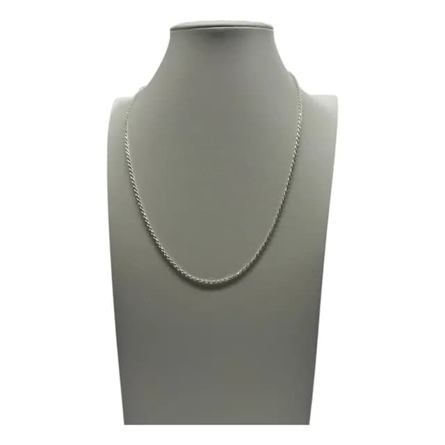 Cadena Hombre Turbillon Corta 50 Cm Plata 925
