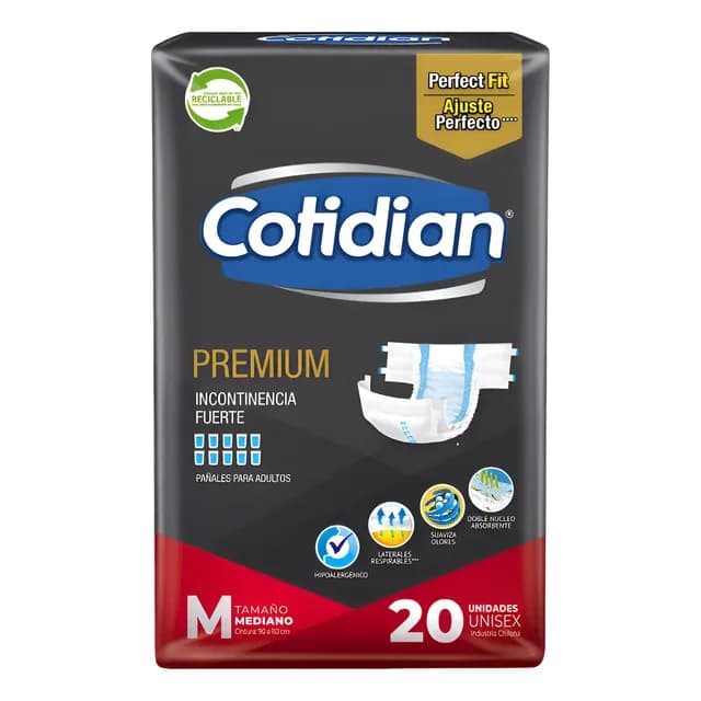 Cotidian Premium Incontinencia Fuerte Talla M X20