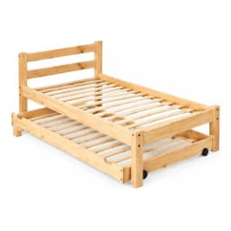 Cama Nido 1 Plaza En Madera Natural Incal