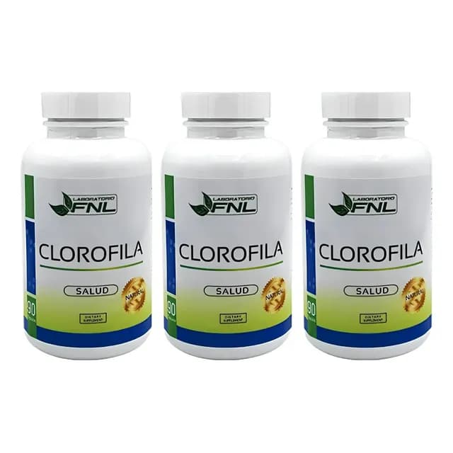Clorofila Fnl 3 Frascos 270 Caps .aliento Y Flora Intestinal Sabor Sin Sabor