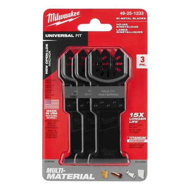 Accesorios Oscilantes Milwaukee Usa- 3 Pzs 49-25-1233.- E.o