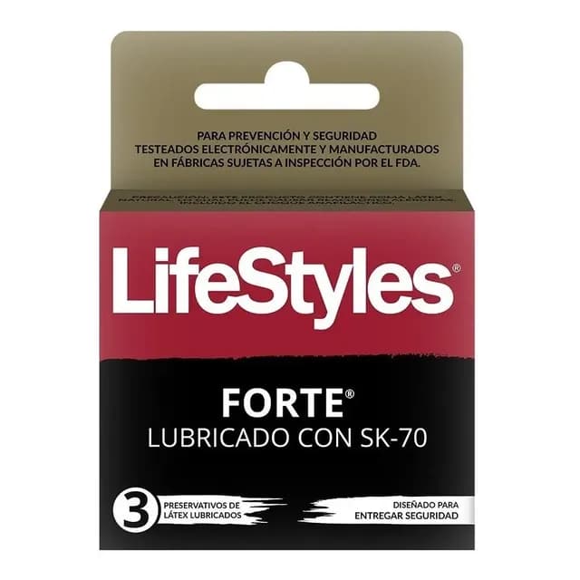 Preservativo Forte (latex Mas Grueso) Lyfe Styles 3 Unidades