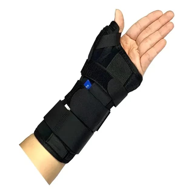 Munequera Ortesis Inmovilizador Dedo Pulgar Velour Oneder Color Negro Izquierda Talle S