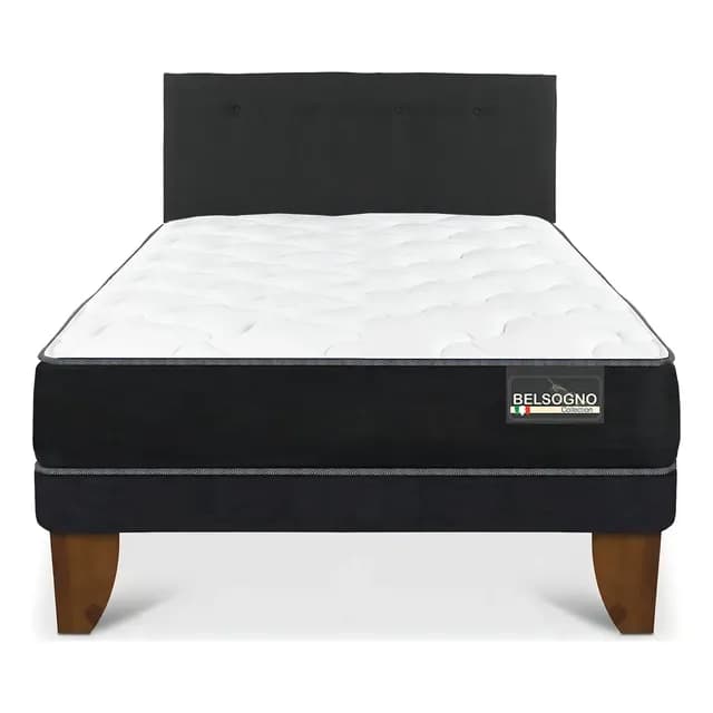 Cama Europea Belsogno Plus 1.5 Plazas + Respaldo