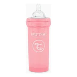 Mamadera Twistshake Anti-colico 260ml Color rosado pastel