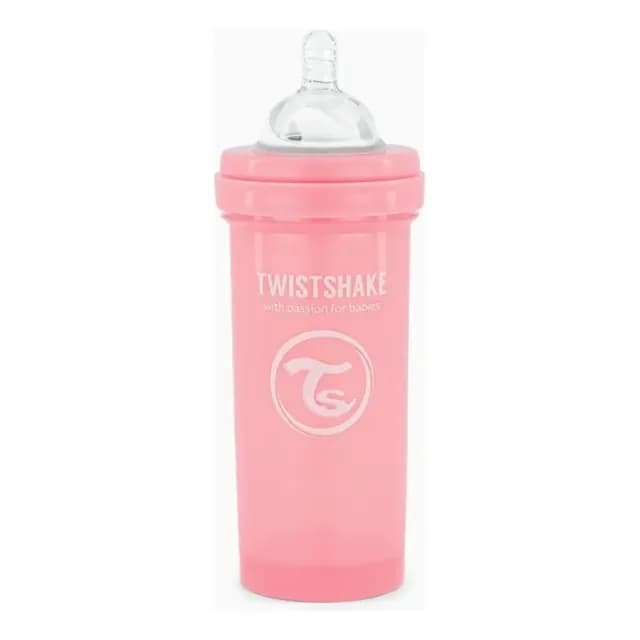 Mamadera Twistshake Anti-colico 260ml Color rosado pastel