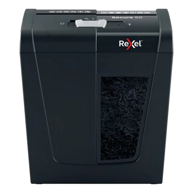 Trituradora Rexel Secure S5 Corte en Tiras 6mm P-2 5 Hojas 10L