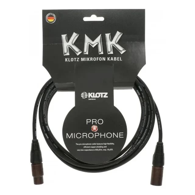 Cable De Microfono Klotz Xlr M1fm1k1000 10 Mts Color Negro