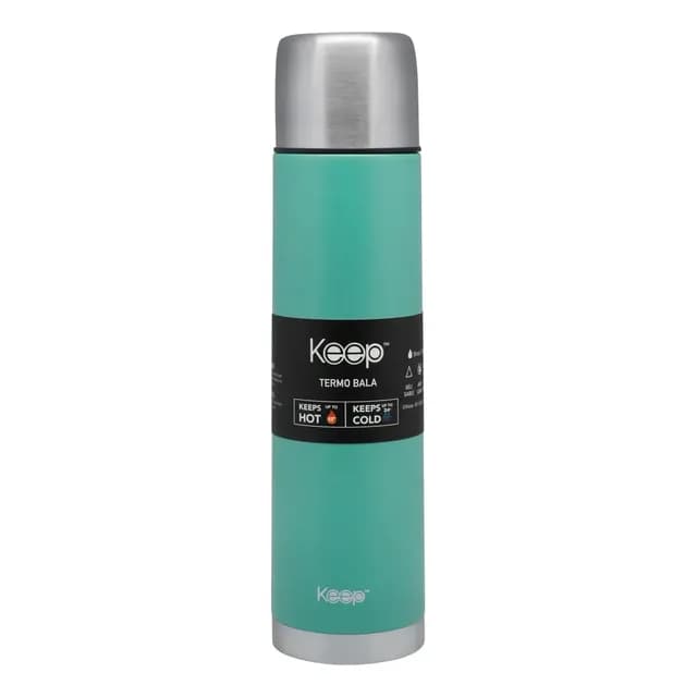 Termo Bala 1.0l Rubber Keep -celeste