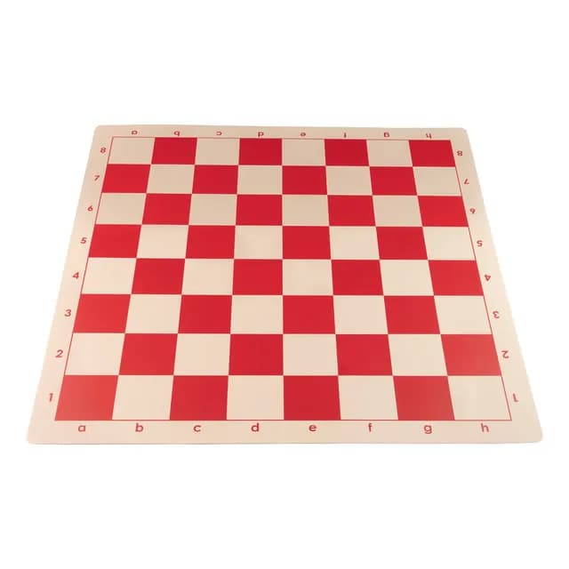 Tablero Ajedrez De Vinilo Enrollable Profesional Rojo