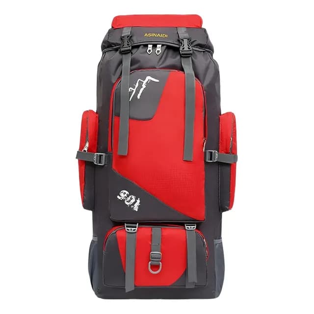 Mochila Impermeable Norplat 90l Para Camping Trekking Viajes Color Rojo Diseno de la tela Lisa