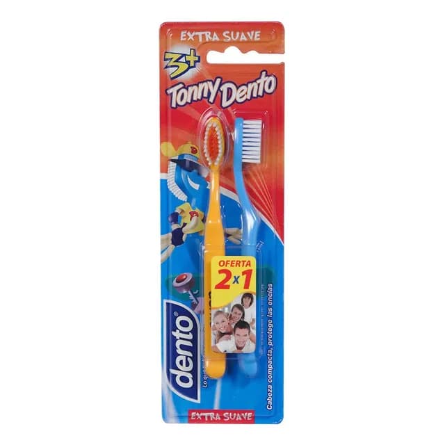 Pack Cepillo Tonny Dento Ninos +3 Anos Extra Suave Color Mixto