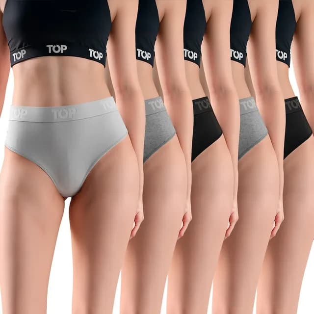Calzon Hikini Algodon Con Elastico Pack 5 C2 Top