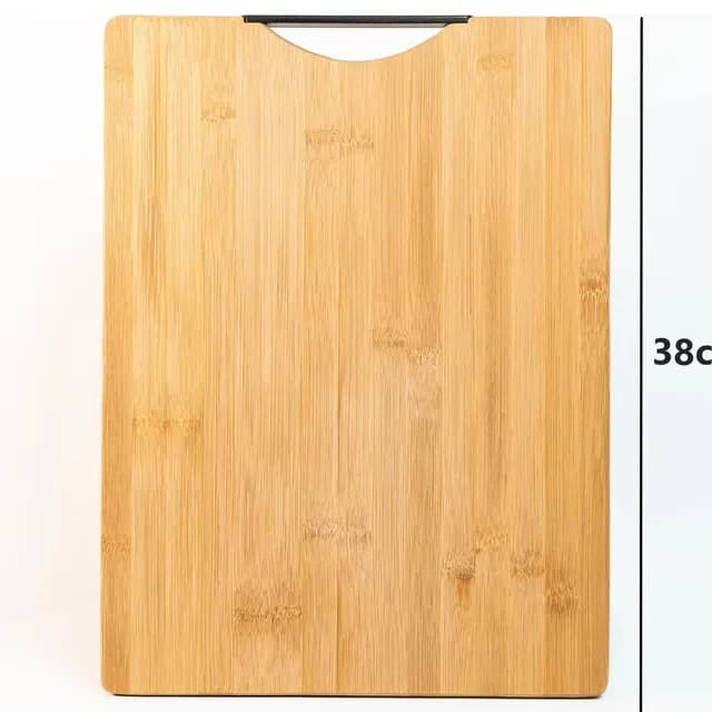 Tabla De Cortar De Madera Bambu Carne Y Verduras Picoteo 38x28cm