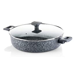 Cacerola / Baja Con Tapa Marmol Gris 32 Cm 70L32Ggy