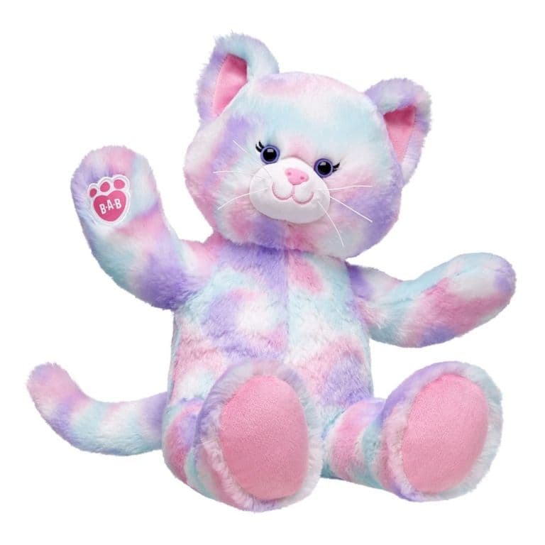 Peluche gatita colores pastel suave y divertido