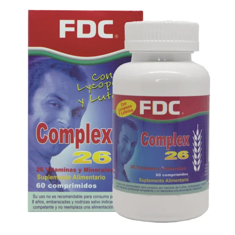 MULTIVITAMINICO - COMPLEX 26 X 60 COMPRIMIDOS - CON VITAMINA C Y ZINC