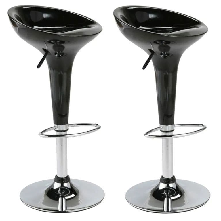 Pack 2 Pisos Bar Regulable Estilo Retro Negro