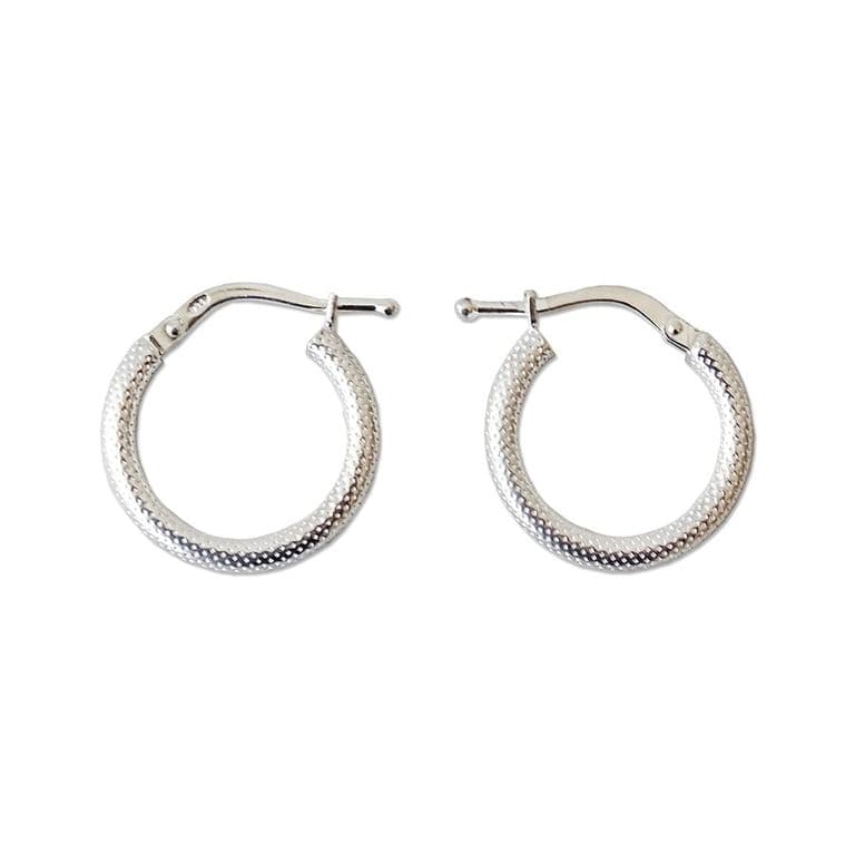 Argollas Satinadas 16 mm - Plata 925 Plateado TALLA UNICA