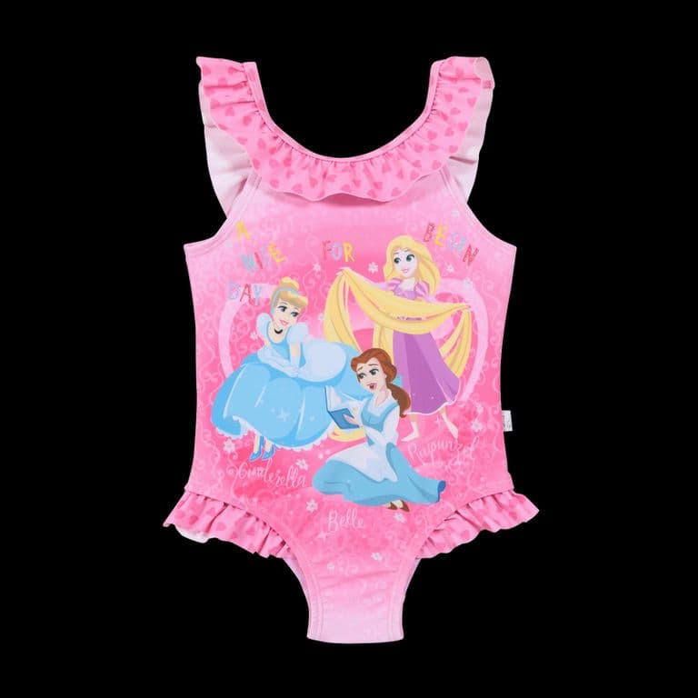 Traje de Bano Bebe Nina Princesas Rosado Rosa 9-12 MESES