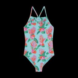 Traje de Bano Nina Entero UV30 Textura Celeste Celeste 4
