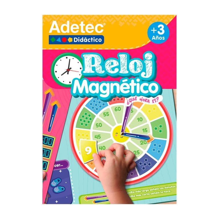 Juguete Didactco Reloj Laminas Magneticas Juega Y Aprende