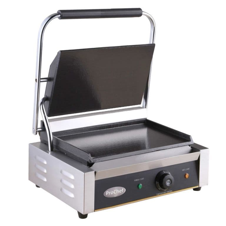 Plancha Sandwichera Panini Grill Acero Inox. Lisa