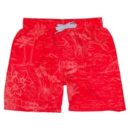 Traje de Bano Bebe Nino Short Rojo - Rojo Rojo 9-12 MESES