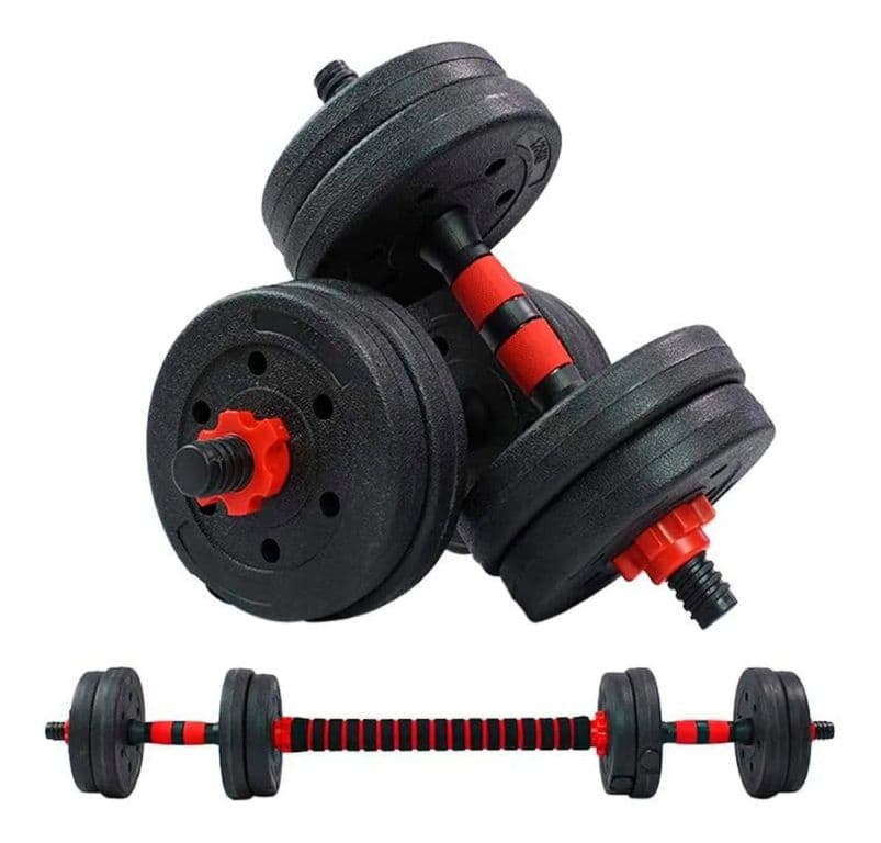 Set Mancuernas Con Barra Ajustable 20Kg K-Fit