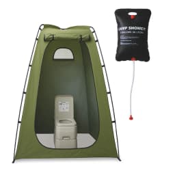 Bano Quimico Portatil Caseta y Ducha Solar 20L para Camping