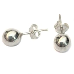 Aros Plata Esferas 8mm Plateado TALLA UNICA