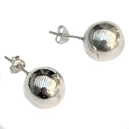 Aros Plata Esfera 12mm Plateado TALLA UNICA