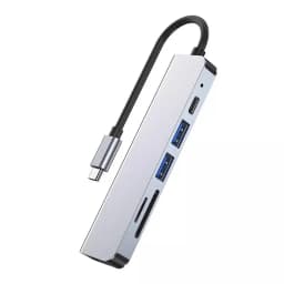 Hub Tipo C 6 en 1 Hdmi 4k Sd Pd Compatible Mac y Windows