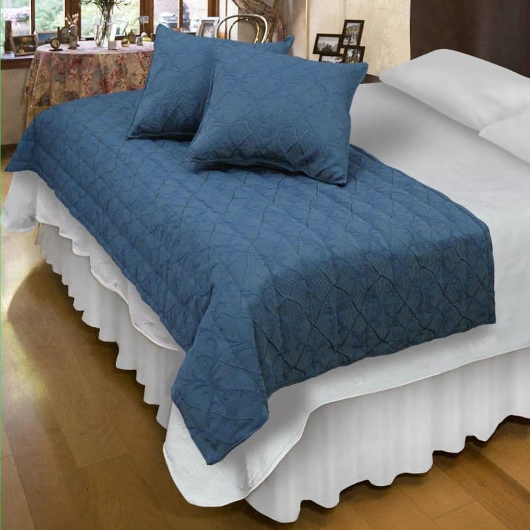 Piecera Con Fundas Sk Barroco Azul Reversible Azul ...